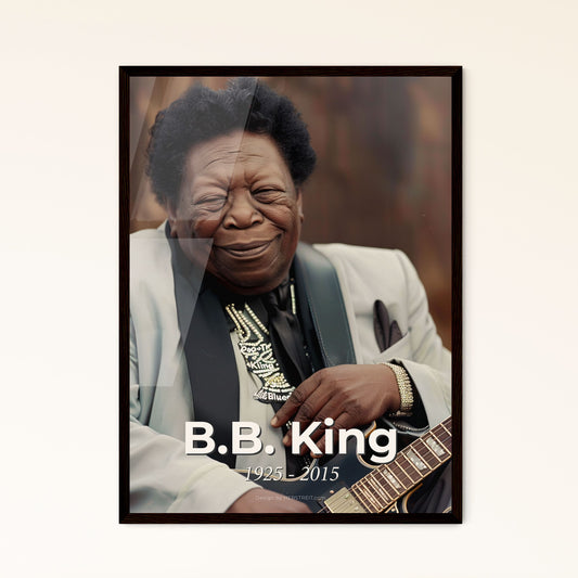 B.B. King: The King of Blues - Iconic Portrait in Monochrome Elegance for Timeless Home Decor & Unique Gifting