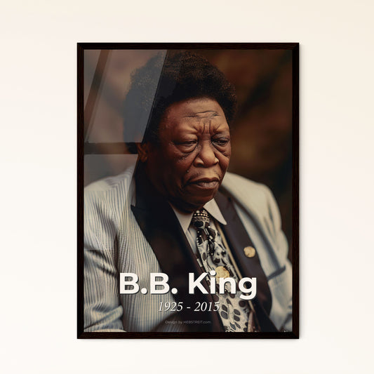 B.B. King, The Blues Legend: Limited Edition Ultrarealistic Portrait - An Iconic Tribute for Your Home Decor or Gift!