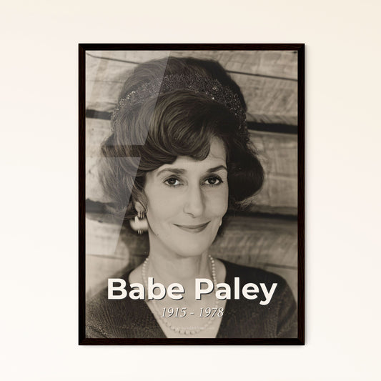 Babe Paley: Timeless Elegance - Iconic Socialite Portrait in Serene Monochrome, Perfect for Upscale Home Décor & Gifting