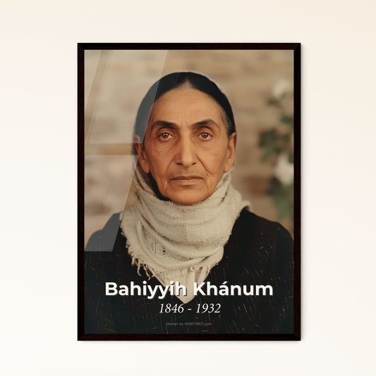 Bahiyyih Khánum: Exquisite Portrait of a Pioneering Persian Bahá'í Leader - Timeless Elegance for Home Décor in Various Formats