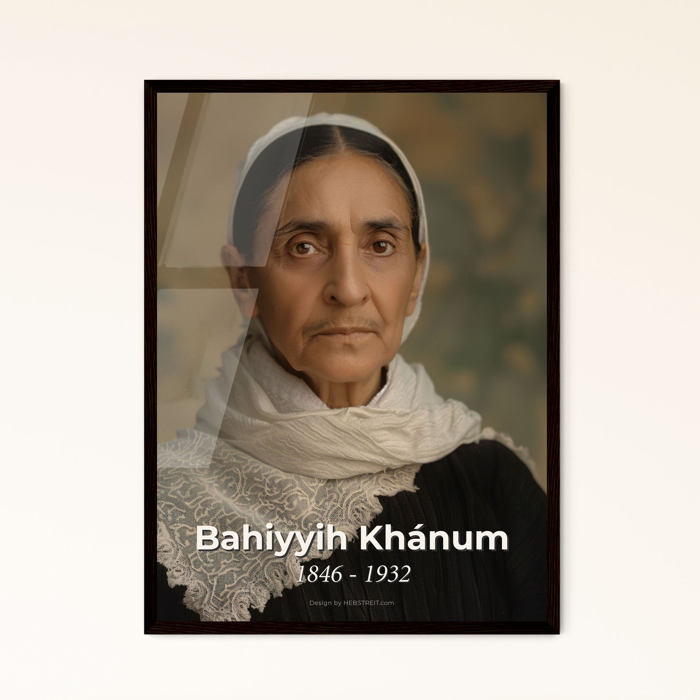 Bahiyyih Khánum: Radiant Portrait of the Influential Persian Bahá'í Leader - A Timeless Art Print for Home Decor and Gifts