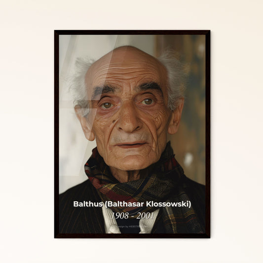 Enigmatic Portrait of Balthus: Timeless Beauty in Monochrome - High-Quality Art Print for Elegant Home Décor & Gifting