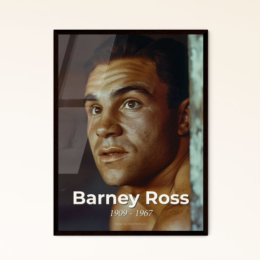 Barney Ross: Iconic 3-Division Champion - Vintage Cinematic Portrait in Rustic Monochrome - Perfect Gift or Home Décor Accent