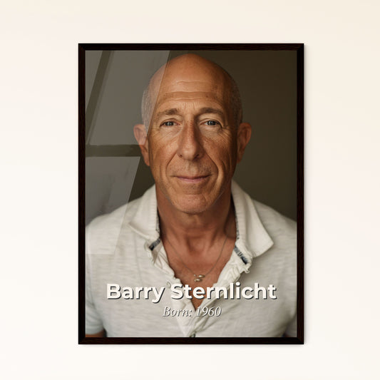 Barry Sternlicht: Visionary Hotelier & W Hotel Pioneer - Ultrarealistic Portrait in Sepia on Rustic Background - Perfect for Home Decor