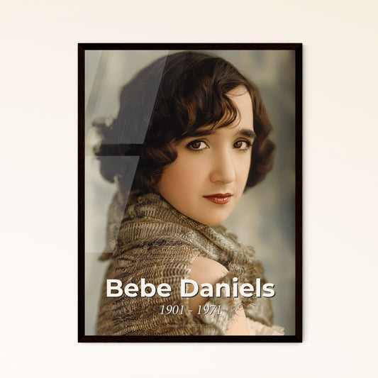 Bebe Daniels: Timeless Flapper Elegance - Iconic Silent Era Portrait in Monochrome - Perfect for Home Decor & Gift Giving