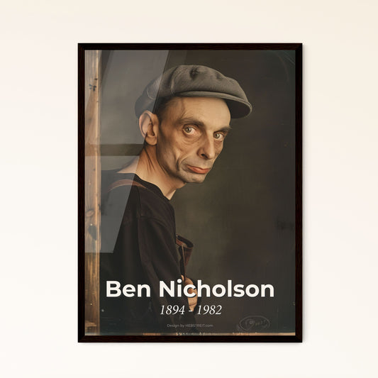 Ben Nicholson: Radiant Portrait of a British Abstract Pioneer – Exquisite Print Options for Timeless Home Décor