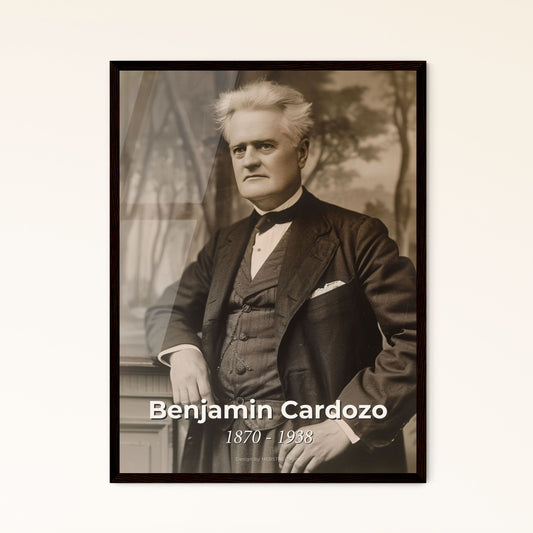 Benjamin Cardozo: Iconic Supreme Court Justice - Timeless Portrait in Rustic Elegance, Perfect for Home Decor & Gift Giving