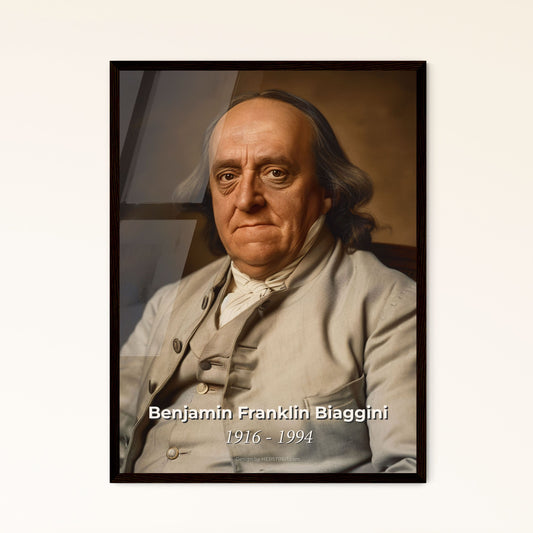 Benjamin Franklin Biaggini: Iconic 1916-1994 Portrait of an American Railway Visionary - Elegant Art for Home Decor & Gifts