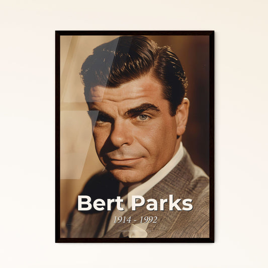 Bert Parks: Iconic TV Host of Miss America, Timeless Portrait in Monochromatic Elegance for Elegant Home Decor & Gift Giving