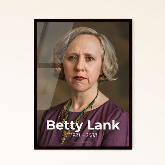 Celebrating Betty Lank: Pioneering Anesthesiologist & PCA Innovator - Timeless Portrait for Elegant Home Décor