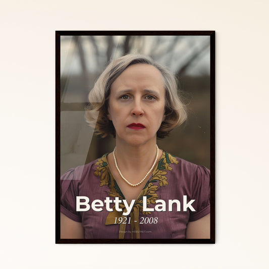 Betty Lank: Pioneering Anesthesiologist - Timeless Portrait in Monochrome with Sepia Touch, Perfect for Home Decor & Gifts