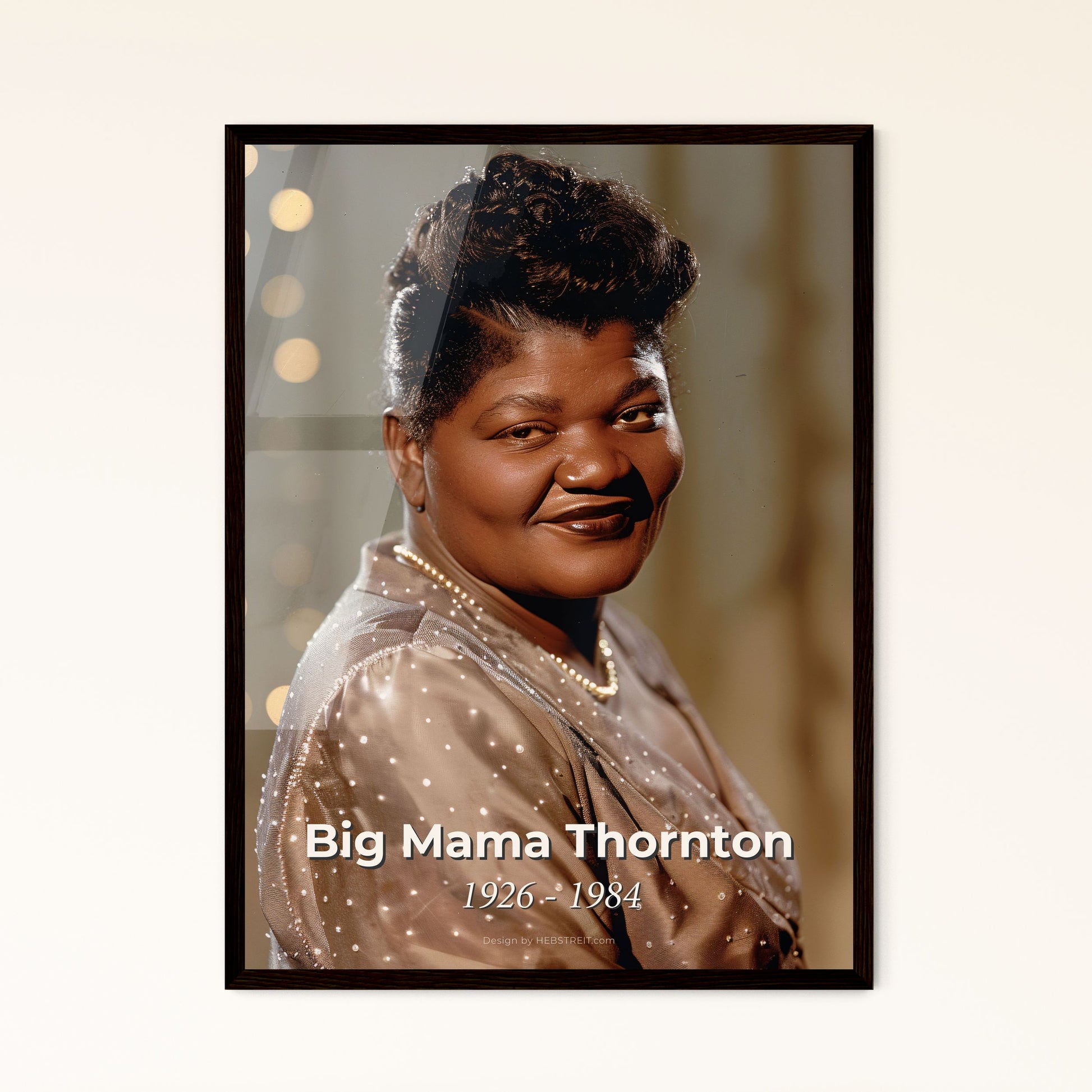 Big Mama Thornton: Iconic Blues Legend Portrait - Timeless Elegance in Monochrome - Perfect Gift for Music Lovers & Home Decor