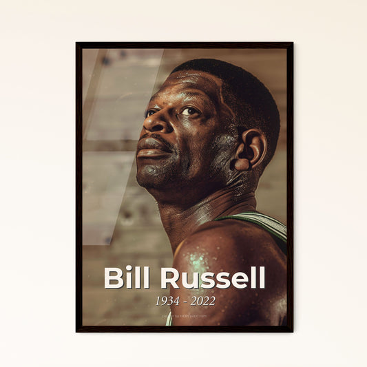 Bill Russell: Legend of the Court - 11 NBA Titles, Monochromatic Elegance - Timeless Art for Home Decor & Gifting