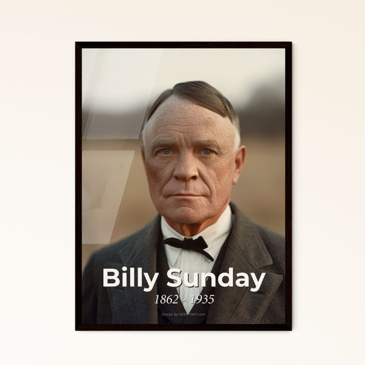 Billy Sunday: Iconic American Evangelist in Cinematic Elegance - Stunning High-Contrast Art Print for Inspired Home Decor