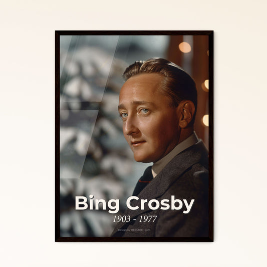 Bing Crosby: Iconic American Singer & Showmaster - Timeless Portrait on Rustic Background, Perfect for Home Décor & Gifting