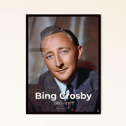 Bing Crosby: Iconic American Entertainer - Timeless Portrait in Monochrome, Perfect for Home Decor or Thoughtful Gifting