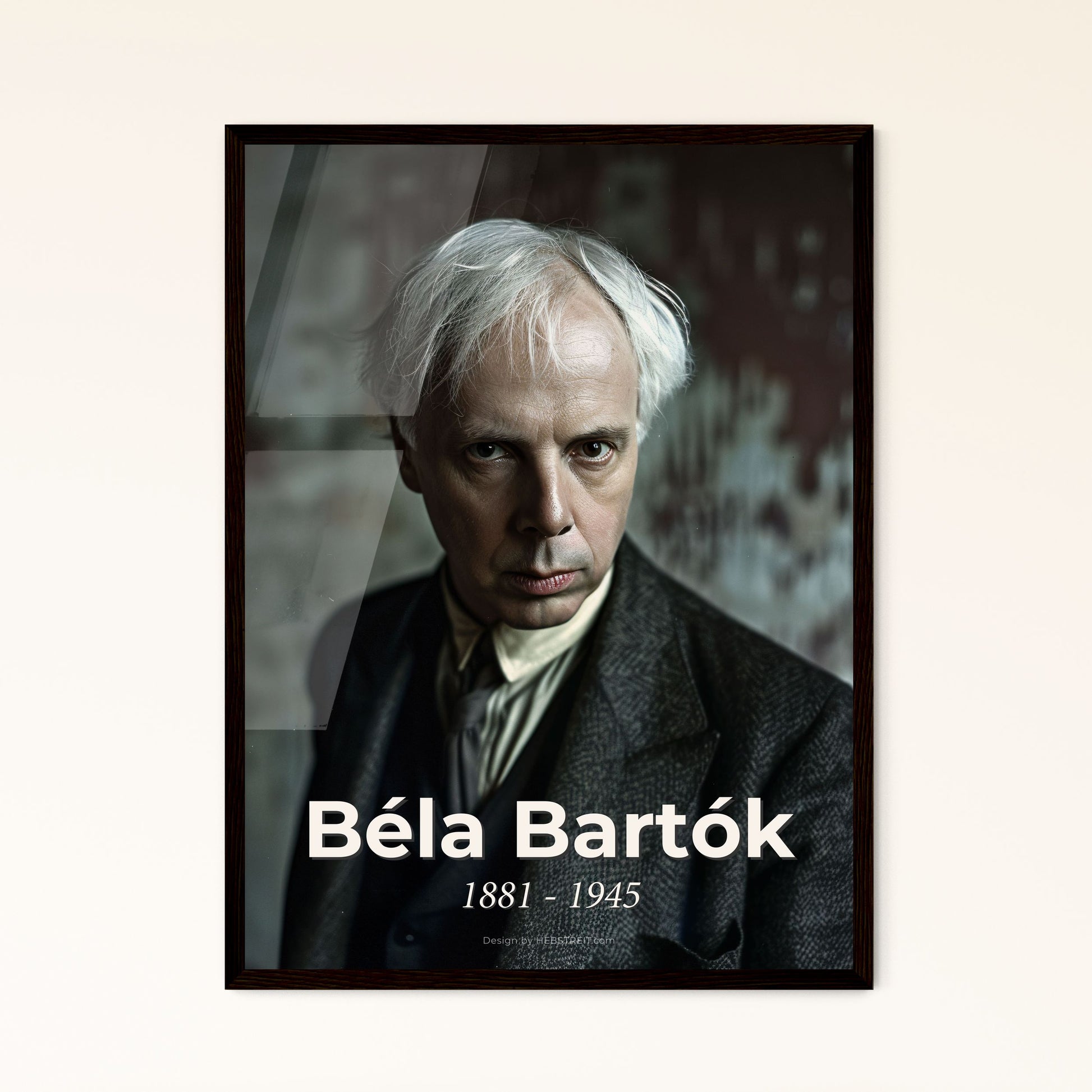 Béla Bartók: The Master of Folk-Infused Classical Music - Stunning Ultrarealistic Portrait Print for Home Decor & Gifting