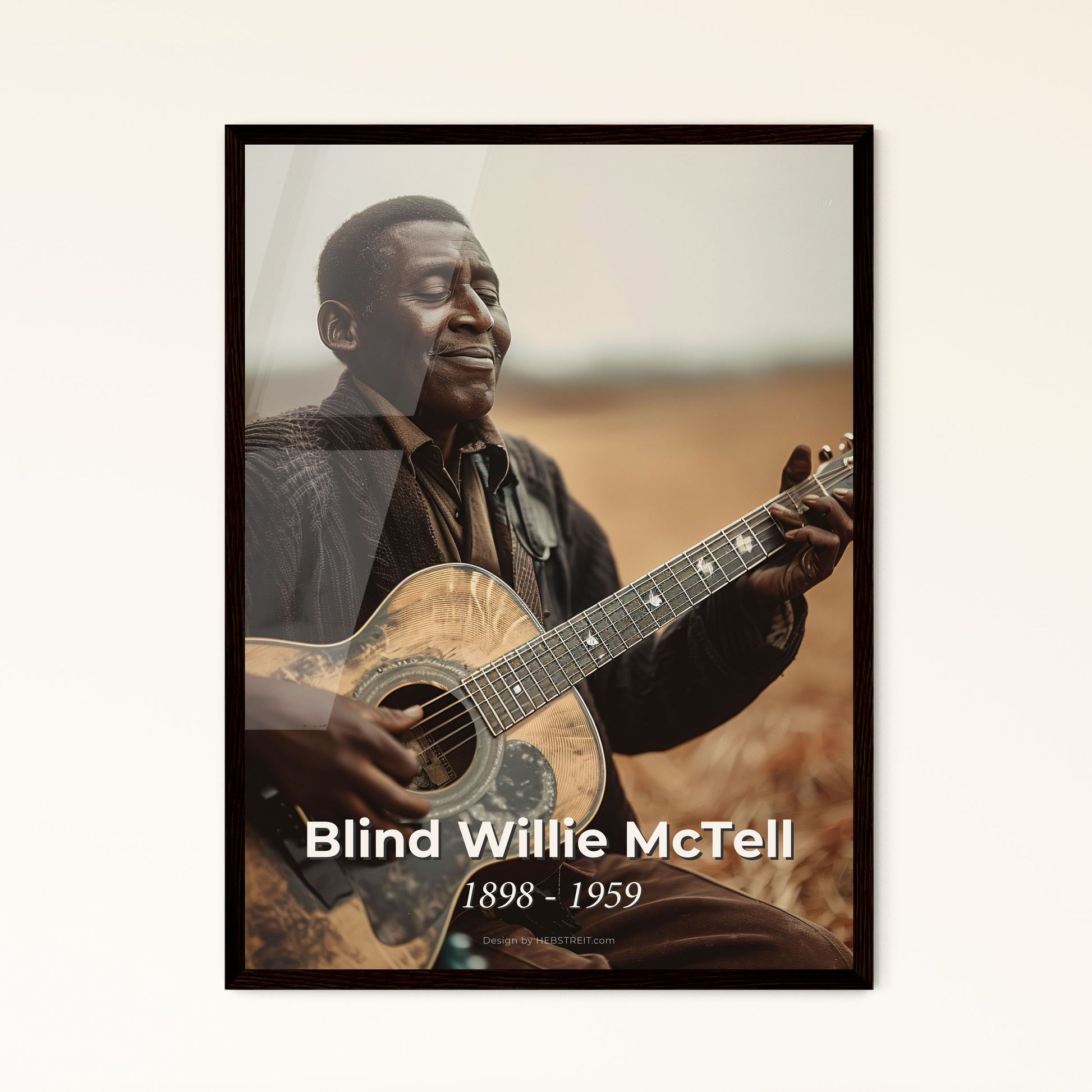 Blind Willie McTell: Iconic Blues Legend - Stunning Ultrarealistic Portrait - Perfect for Home Decor & Unique Gifts!