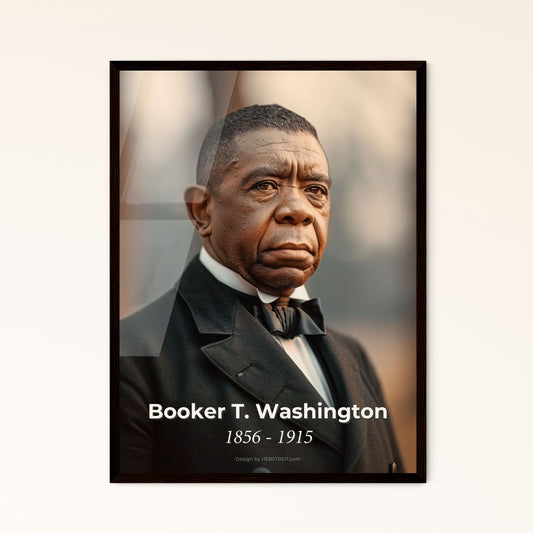 Timeless Portrait of Booker T. Washington: Educator & Leader in Vocational Empowerment - High-Quality Art Print & Framed Options