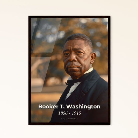 Timeless Legacy: Booker T. Washington - Icon of Education & Empowerment - Stunning Monochromatic Art Print for Home Decor