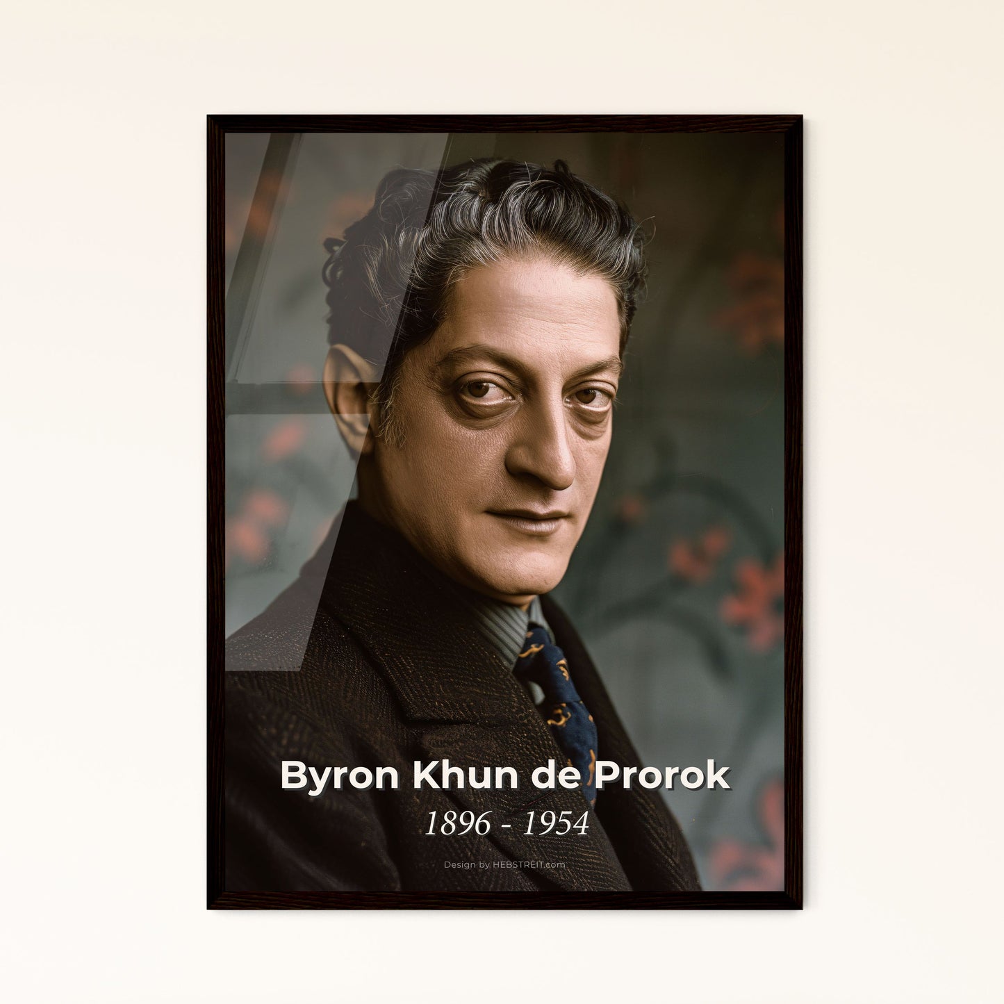 Byron Khun de Prorok: Iconic American Archaeologist – Stunning Monochromatic Portrait Print for Timeless Home Decor