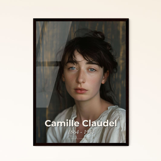 Camille Claudel: Emotional Portrait of a Revolutionary Sculptor - Timeless Art Print in Rustic Elegance for Home Decor