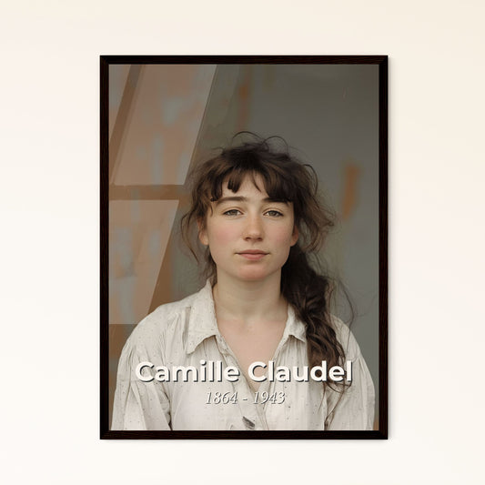 Timeless Muse: Camille Claudel Portrait - Iconic French Sculptor, Cinematic Monochrome Art Print for Elegant Home Decor