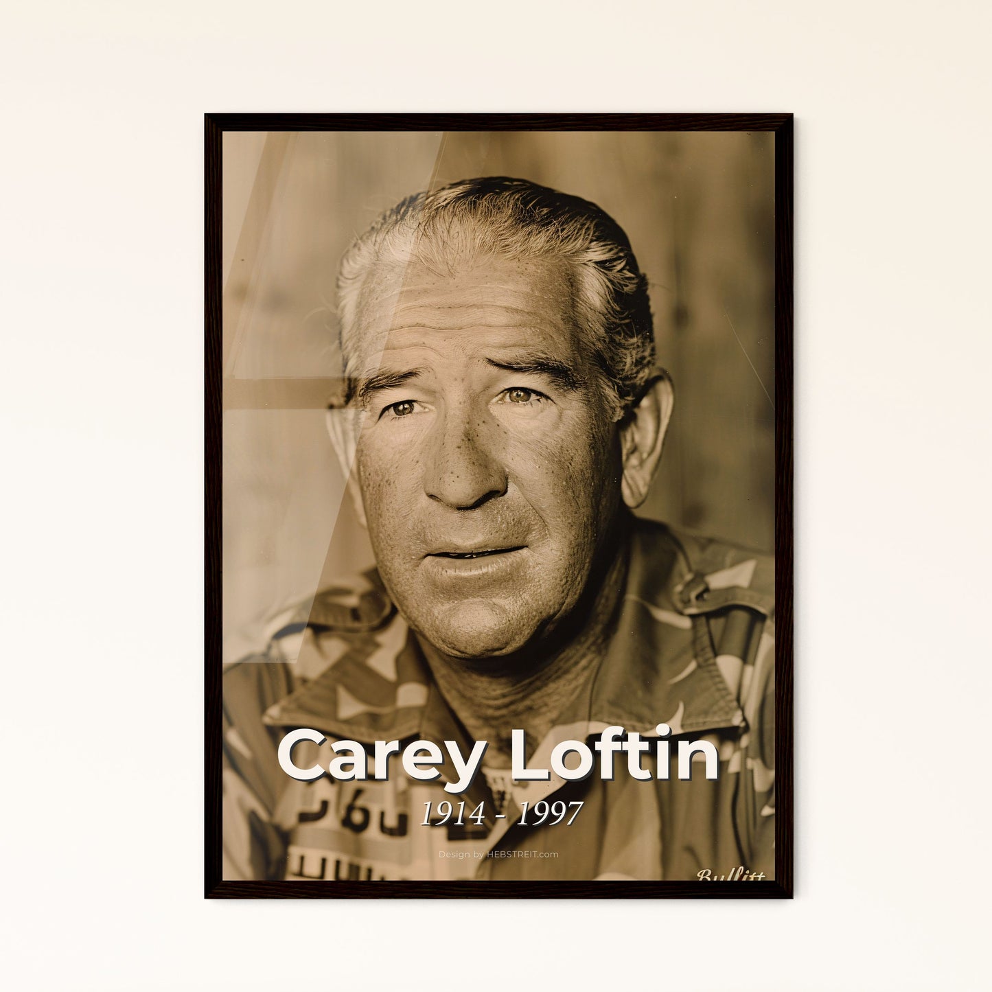 Carey Loftin: Iconic Stuntman of Cinema - Timeless Portrait in Cinematic Monochrome with Rustic Elegance for Your Décor