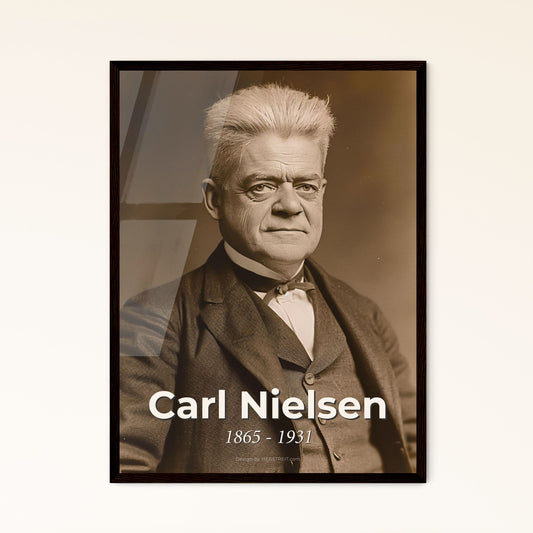 Timeless Portrait of Carl Nielsen: The Visionary Danish Composer in High Resolution - Perfect Gift for Music and Art Lovers