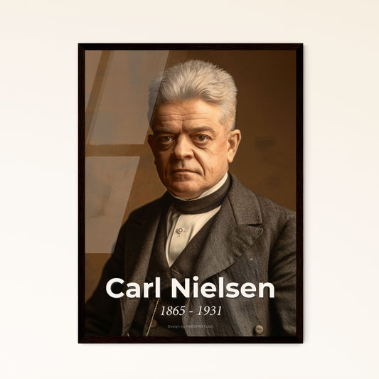 Timeless Portrait of Carl Nielsen, the Renowned Danish Composer - High-Quality Art Print for Elegant Home Décor & Gifting