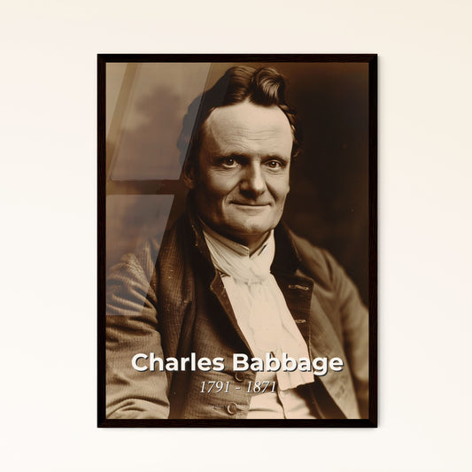 Timeless Tribute to Charles Babbage: The Father of Computing - Stunning Portrait Print for Elegant Home Decor or Thoughtful Gifts