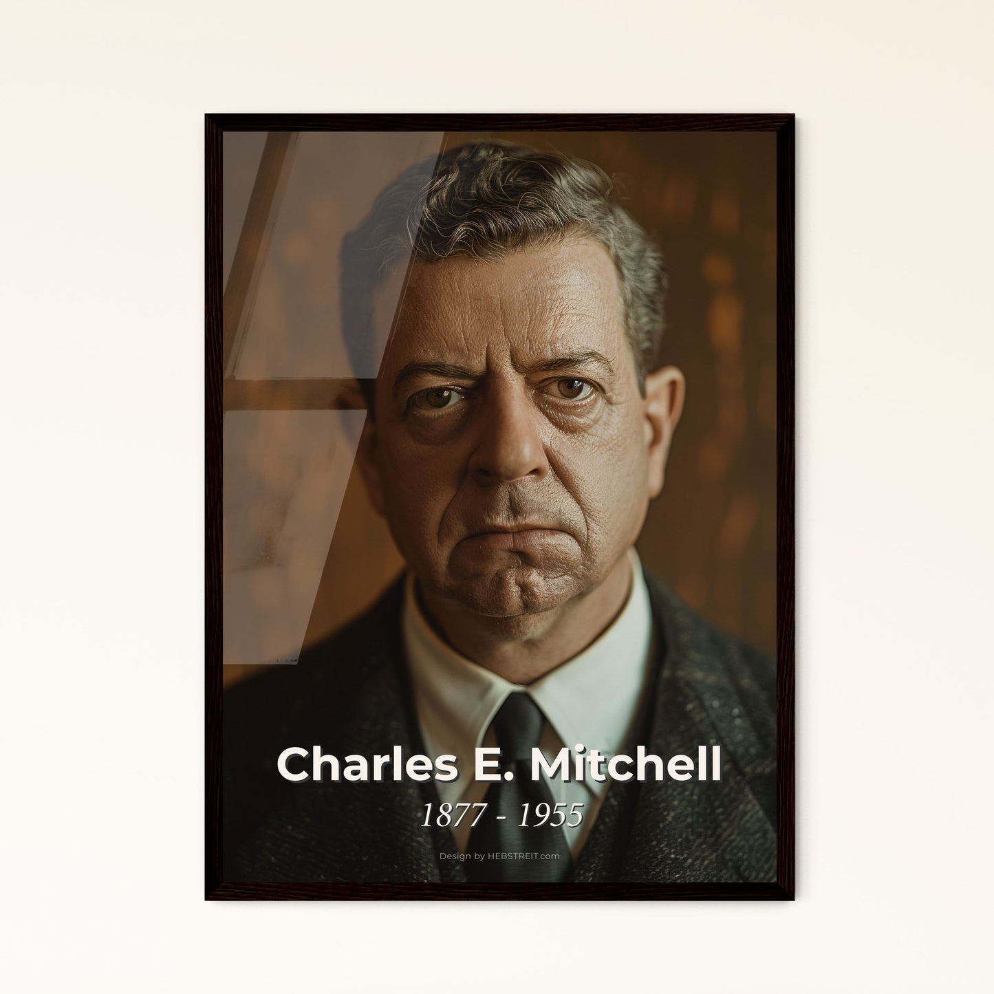 Charles E. Mitchell: Visionary American Banker - Iconic Portrait Captured in Timeless Elegance for Home Decor and Gifts