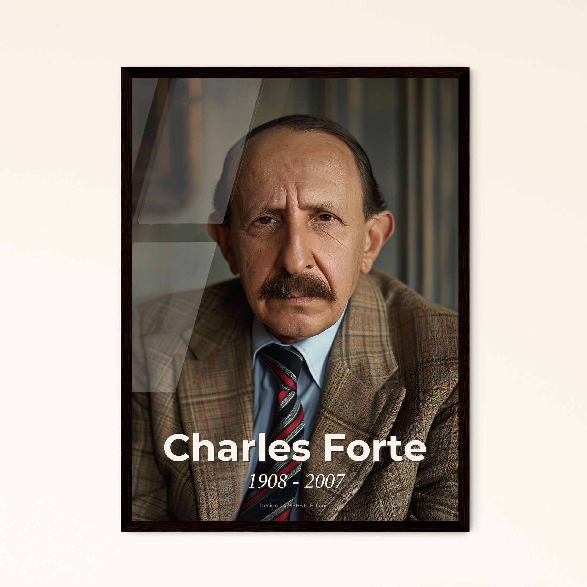 Charles Forte: A Visionary Hotelier - Timeless Portrait in Rustic Elegance, Ideal for Inspiring Home Decor and Thoughtful Gifts