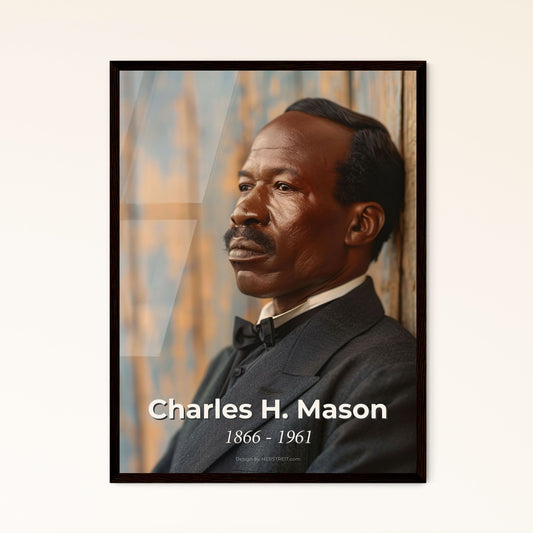 Charles H. Mason: Icon of American Pentecostalism - Vintage Portrait in Ethereal Monochrome for Inspiring Home Decor