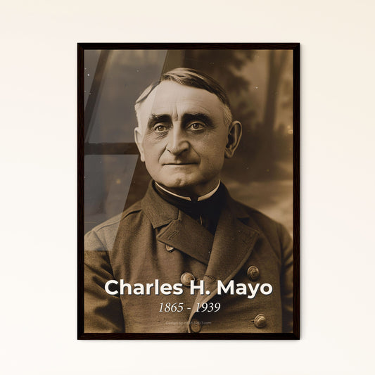 Timeless Legacy: Charles H. Mayo, Pioneer Surgeon & Co-founder of Mayo Clinic - Exquisite Monochrome Portrait for Elegant Spaces