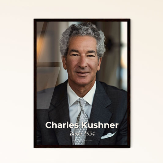 Charles Kushner: Visionary Real Estate Mogul - Captivating Portrait in Monochrome, Perfect for Home Decor & Gifting