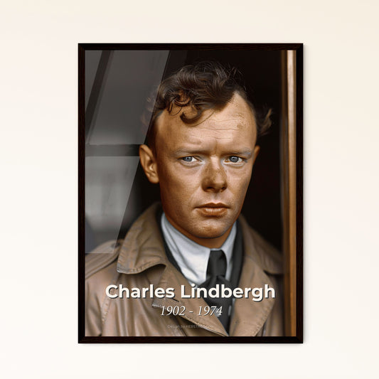 Charles Lindbergh: Iconic Aviator Portrait - Vintage Monochrome Art Print for Timeless Home Decor & Gifts