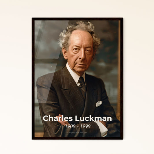 Iconic Portrait of Charles Luckman (1909-1999): Visionary Architect of Prudential Tower & LA Convention Center - Timeless Art Print