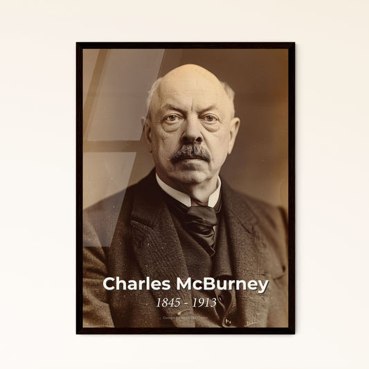 Timeless Portrait of Charles McBurney, Renowned American Surgeon - A Stunning Tribute to Medical History in Monochrome Elegance