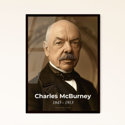 Timeless Portrait of Charles McBurney, Renowned American Surgeon – Captivating Monochromatic Art for Elegant Home Decor