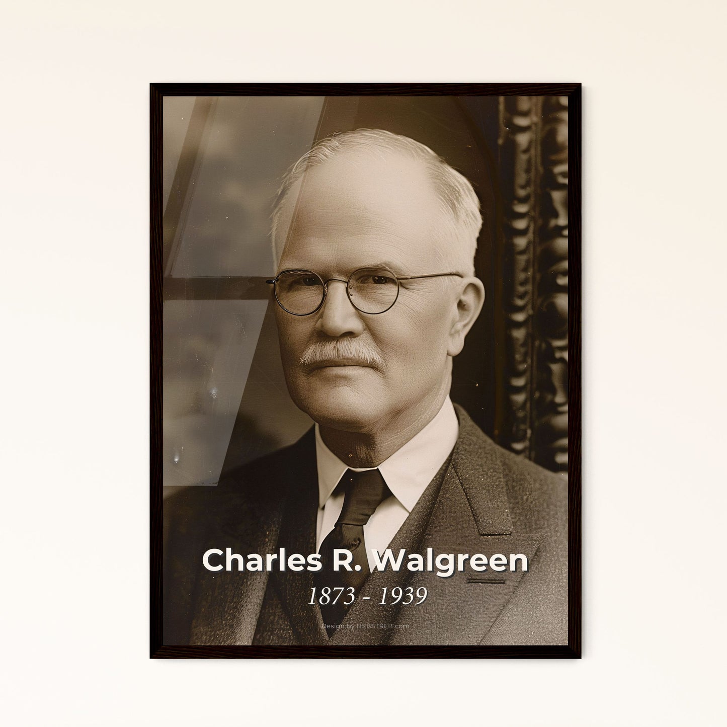 Timeless Legacy of Charles R. Walgreen: Iconic Portrait of the Visionary Founder Behind America's Pharmacy Giant - Premium Print