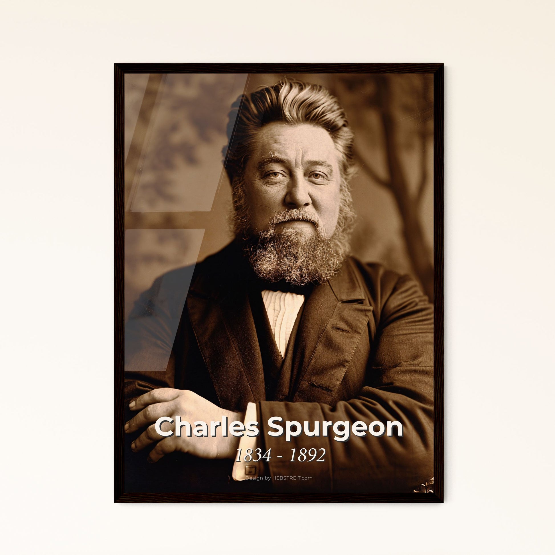 Charles Spurgeon: The Prince of Preachers - Timeless Monochrome Portrait for Inspirational Home Decor & Thoughtful Gifting