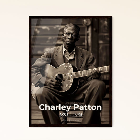 Timeless Charley Patton: The Delta Blues Legend - Exquisite Art Print for Authentic Home Decor, Framed or Aluminum Options Available