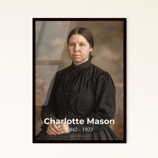 Charlotte Mason: Visionary Educator (1842-1923) - Timeless Portrait in Monochrome, Perfect for Home Decor & Thoughtful Gifting