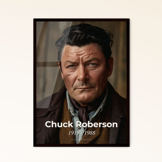 Chuck Roberson: Iconic Stuntman & Actor - Timeless Portrait in Sepia - Vintage Cinema Art for Home Decor & Gift Giving