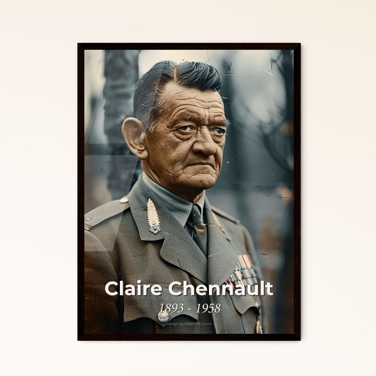 Claire Chennault: WWII Hero of the Flying Tigers - Stunning Cinematic Portrait in Timeless Monochrome - Ideal for Home Decor