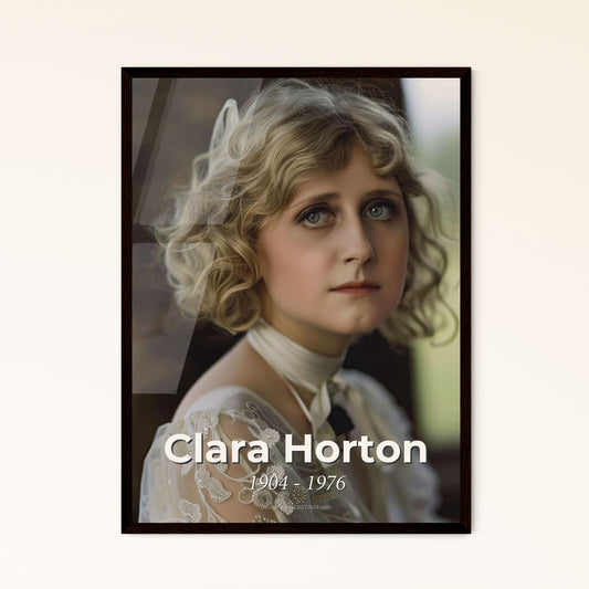 Elegant Portrait of Clara Horton, Iconic Silent Film Star (1904-1976) - Timeless Flapper Style in High-Quality Artistic Print