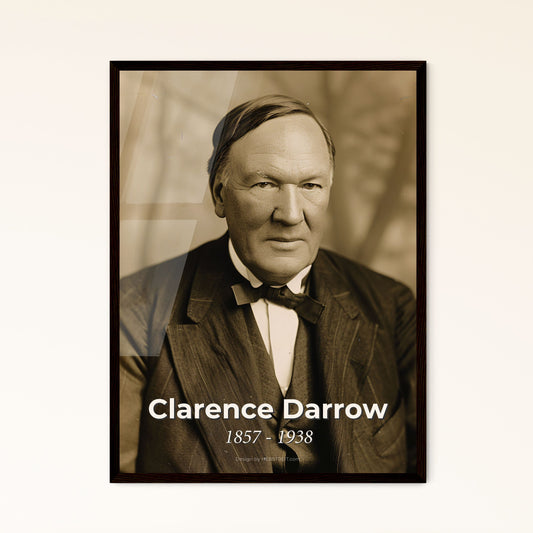 Clarence Darrow: Iconic American Lawyer - Timeless Portrait in High-Resolution Print or Framed Art, Perfect for Home Decor