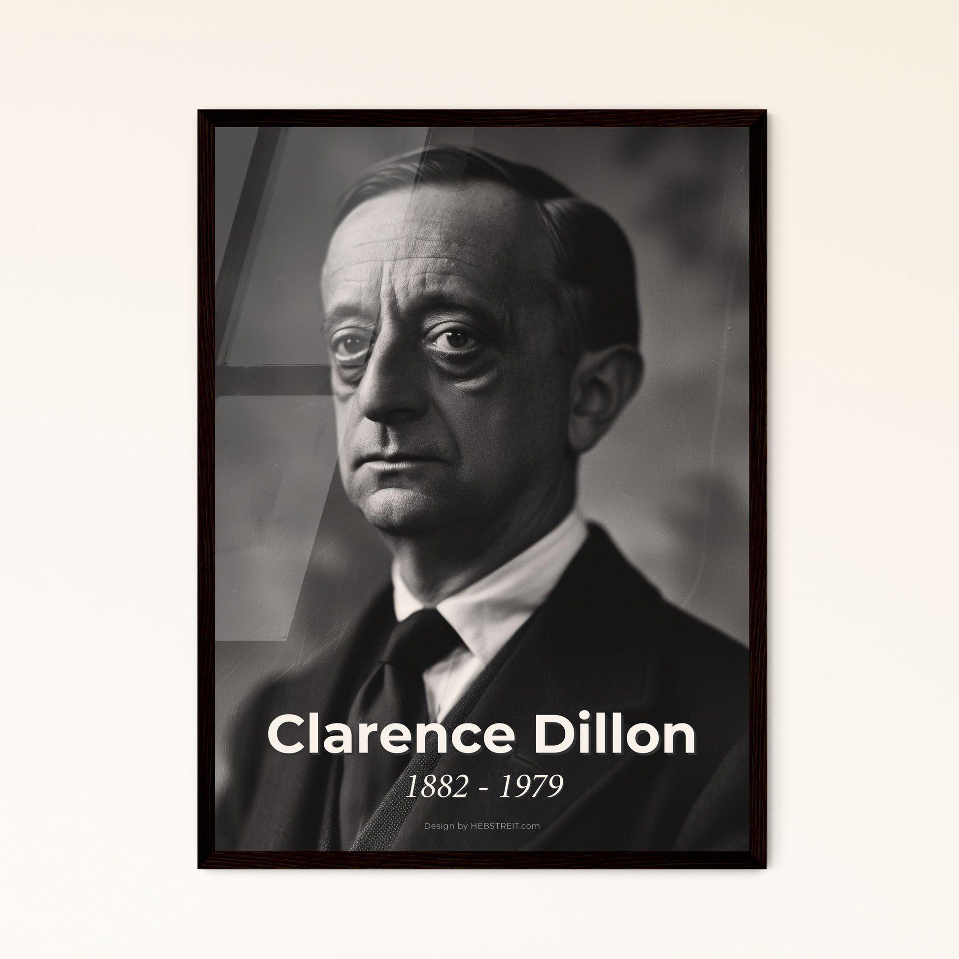 Clarence Dillon: Iconic Investment Visionary – Exquisite Cinematic Portrait in Monochrome for Elegant Home Décor & Gifting