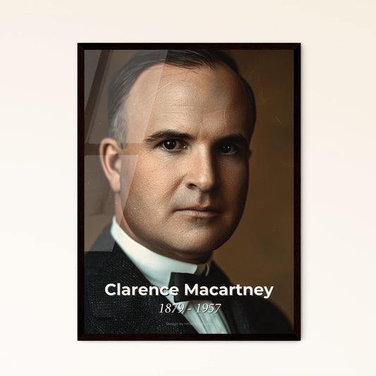 Clarence Macartney: Iconic American Preacher (1879-1957) - Timeless Portrait in Monochrome, Perfect for Home Decor & Gifting